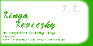 kinga keviczky business card